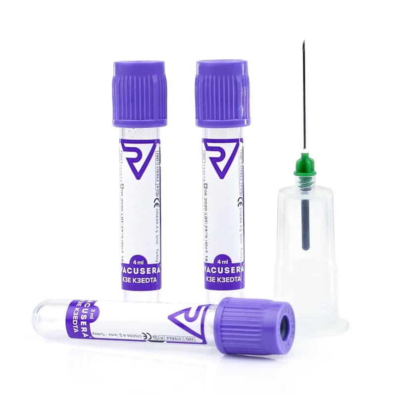 Vacusera EDTA Tüpü 4 mL – Mor Kapak